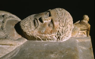 Detail eines Sarkophags von Etruscan